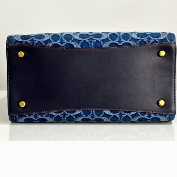 Coach Monogram Denim Tote - Picture 8 of 11